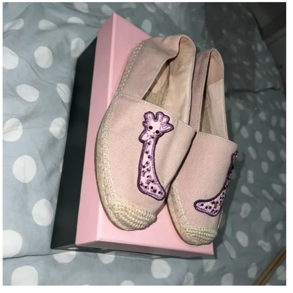 Kate spade garden giraffe espadrilles shoes flats in PINK size 6 nwt - Picture 8 of 10
